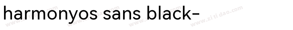 harmonyos sans black字体转换